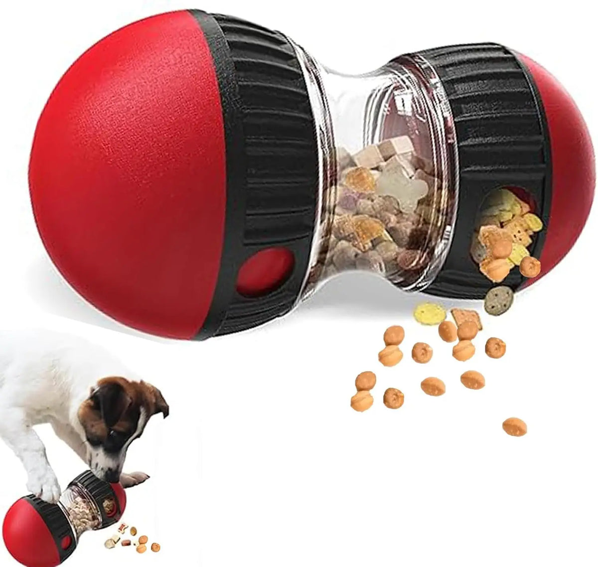 Dog Toys & Adjustable Slow Feeder Ball - Dog Puzzle Toy – Ideal Toys to Keep Them Busy - Treat Ball for Dogs